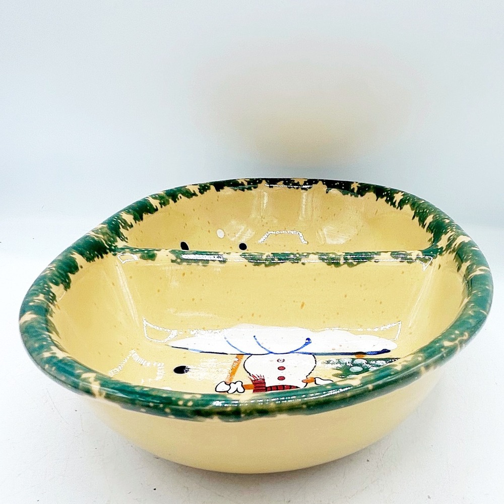 Country Snowman Stoneware Divided Dish by LTD Commodities, Inc - Picture 9 of 13